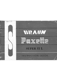 Braun Super Paxette 2 L manual. Camera Instructions.